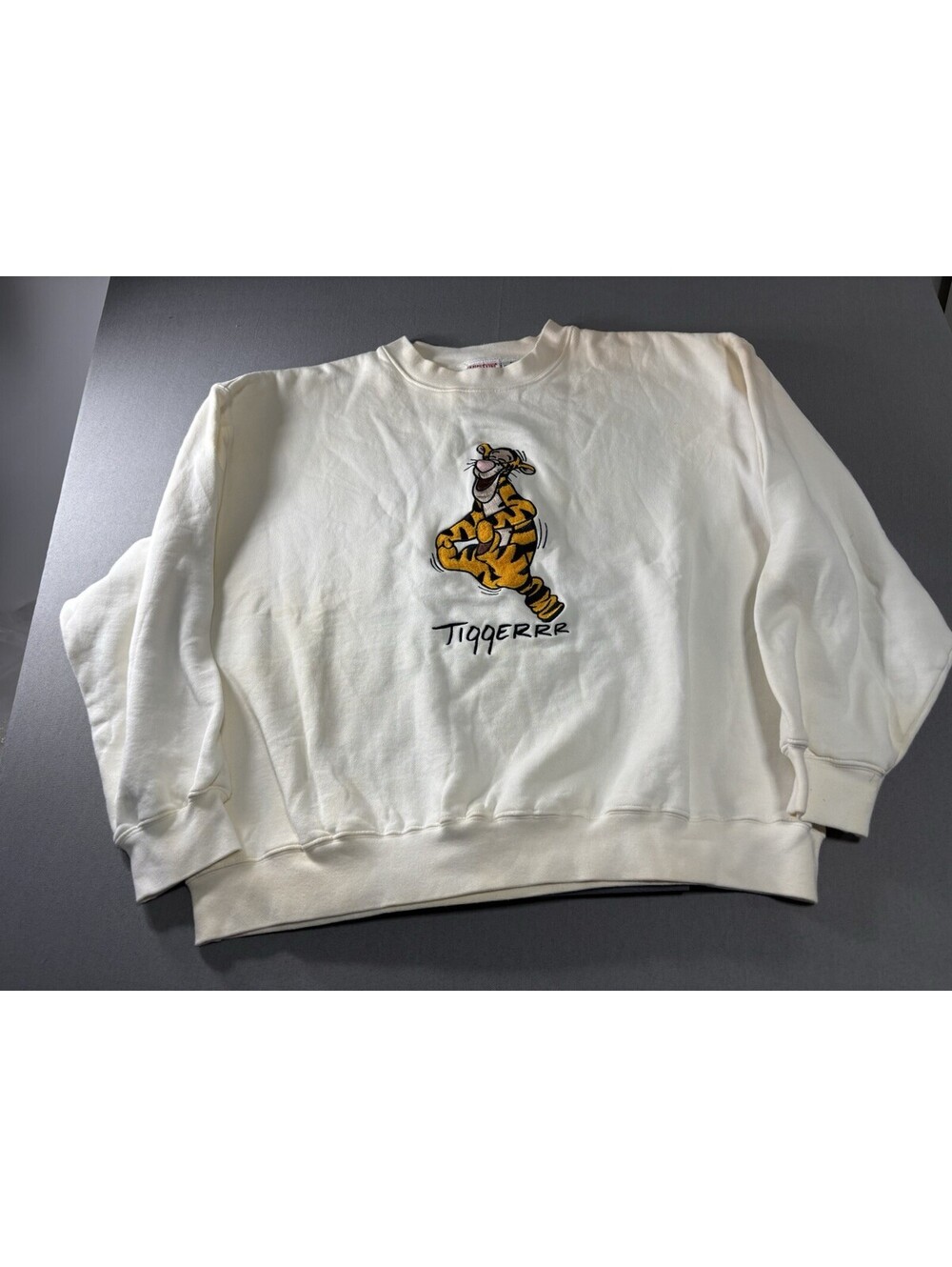 Disney Tigger White Pullover Sweatshirt Graphic